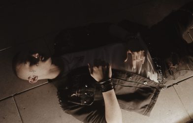 Goth punk outfit featuring leather jacket with studs and dark aesthetic fashion inspiration